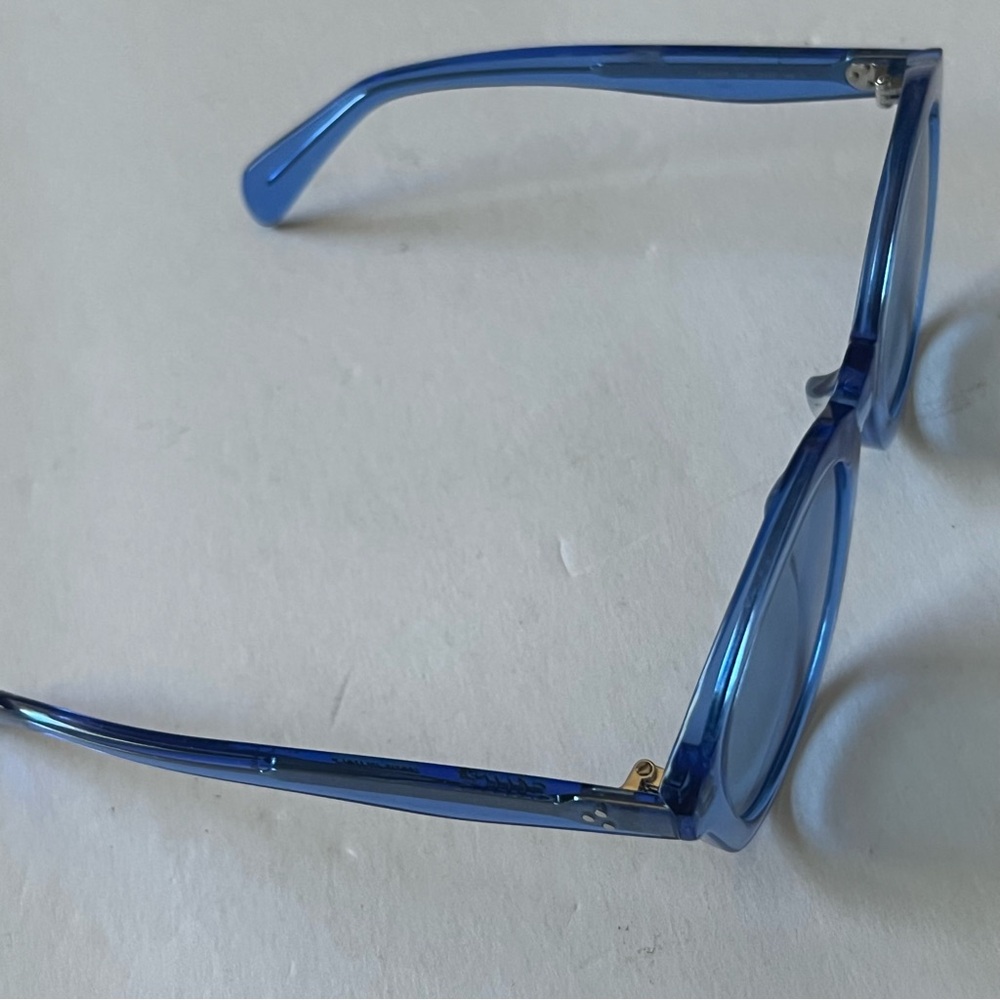 CELINE CL40017F ROUND SUNGLASSES BLUE NEW WITH CELINE CASE - Picture 10 of 16
